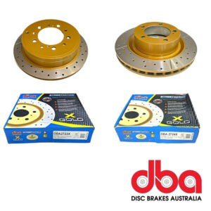 DBA Disc Brakes Toyota Land Cruiser 200 Series - X GOLD slotted and Grilled