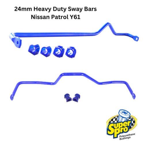 Super Pro 24mm Heavy Duty Sway Bars Nissan Patrol Y61 2002 on Al Shiba General Trading Al