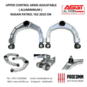 PROCOMM Adjustable UPPER CONTROL ARMS ALUMINUM - NISSAN PATROL Y62 2010-2023