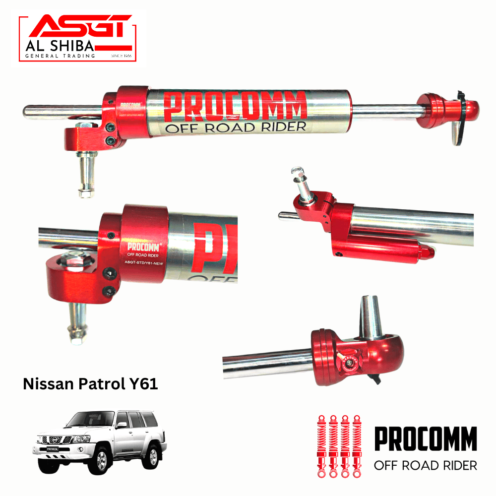 PROCOMM Steering Damper Nissan Patrol Y61 - PRO - Al Shiba General Trading